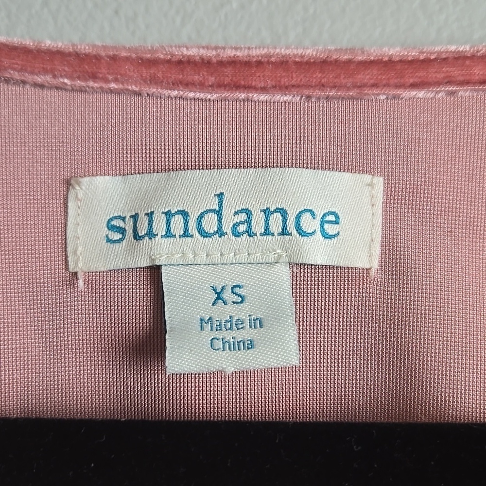 Sundance Pink Velvet Wrap Top - Picture 3 of 12